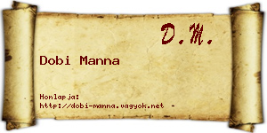 Dobi Manna névjegykártya